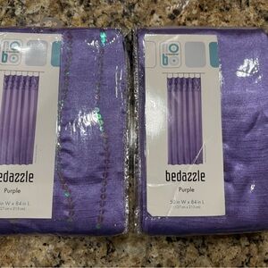No Boundaries Bedazzle Purple Curtains with Sequins